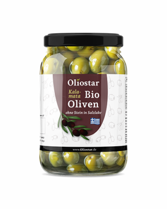 Kalamata Bio Oliven ohne Stein in Salzlake